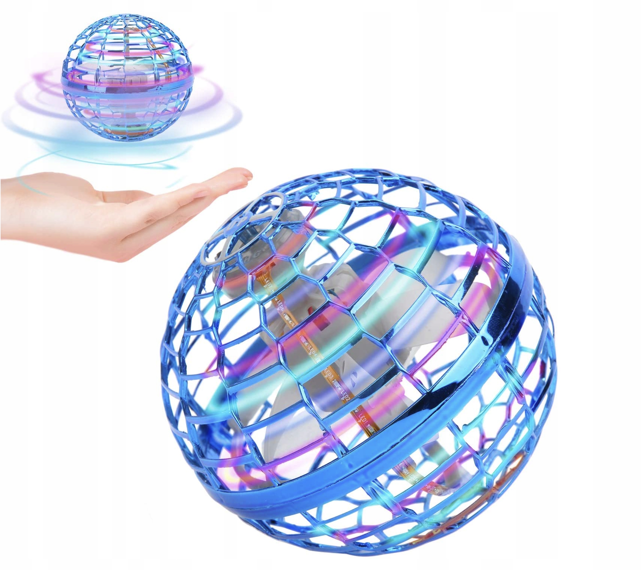 

Latający Fidget Spinner Flynova Świecąca Kula Led