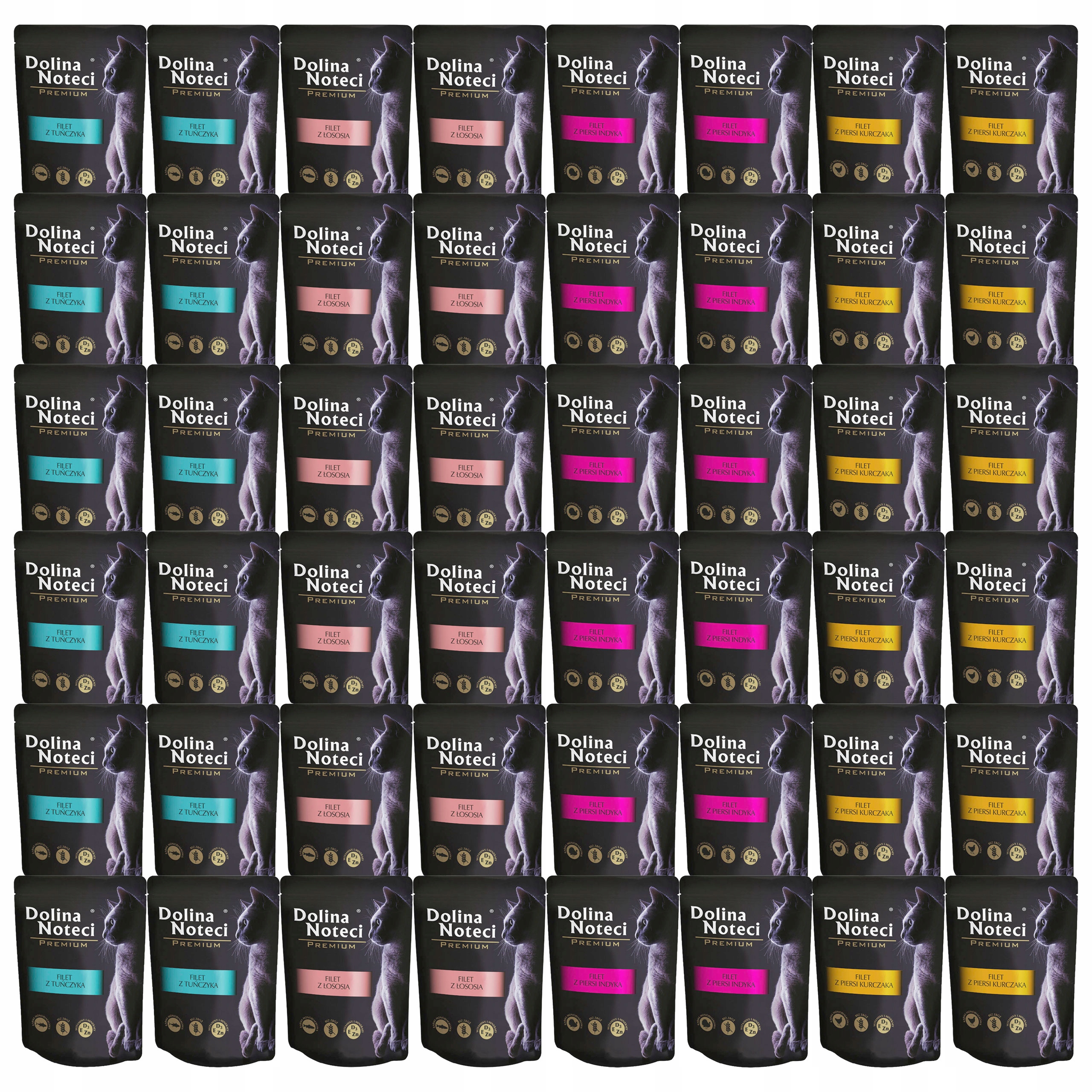 Dolina Noteci Premium Filé krmivo mokré pro kočky mix chutí 48 x 85 g