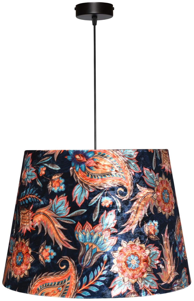 Závesná lampa Luster E27 Tienidlo 34x44 h29 Kvety Orientu Panca