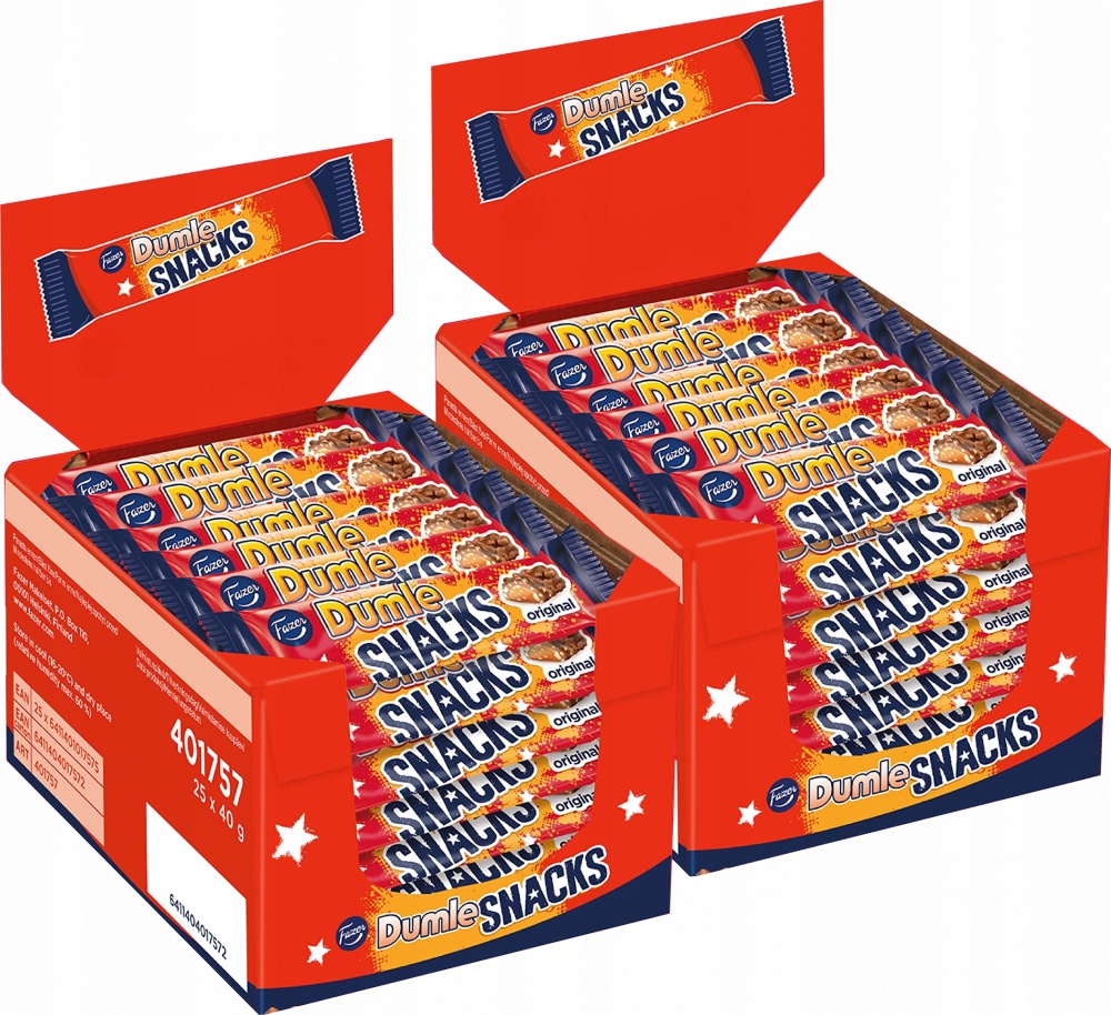 Baton Fazer Dumle Snack Original Bar 40g x50