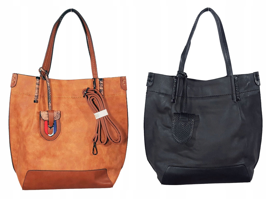 

Duża Torebka Shopper Bag Torba Zarka Brelok France