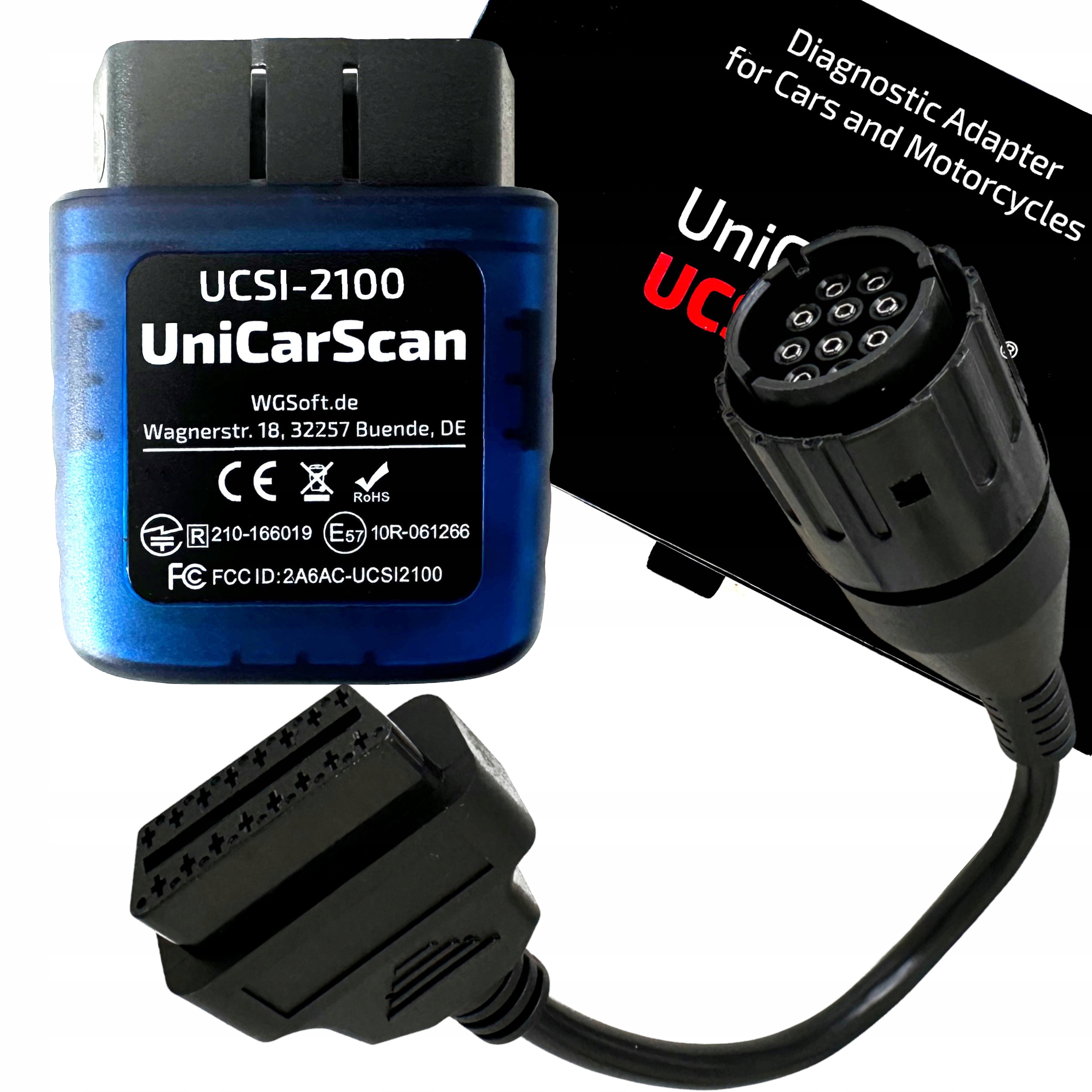 Diagnostické rozhranie UCSI-2100 krátky 10-pinový adaptér Bmw MotoScan