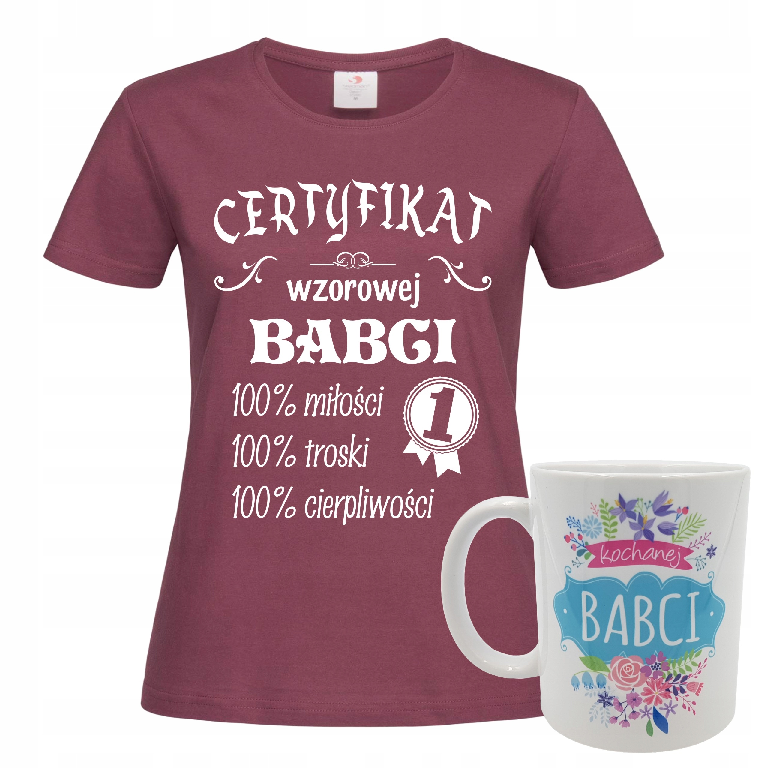 

Zestaw prezentowy super koszulka dla babci + kubek