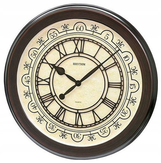 Veľké Čitateľné Klasické Bronzové Nástenné Hodiny Rhythm CMG744NR06 51 cm