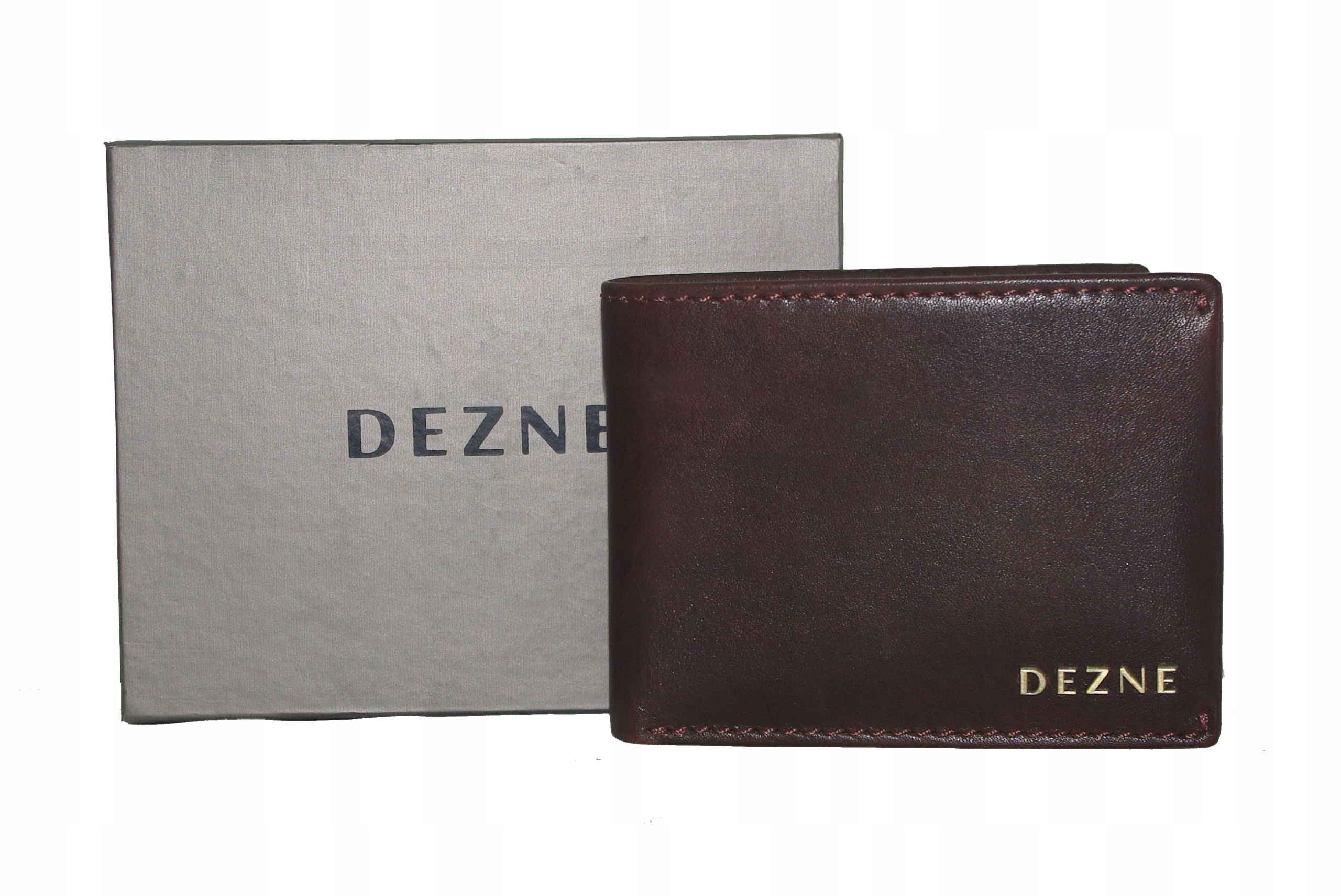 Dezne malá pánská kožená peněženka, hnědá, Rfid