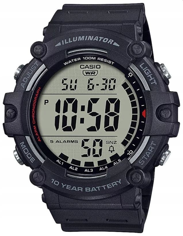 Mládežnické Sportovní Hodinky Casio AE-1500WH-1A Digital, Módní, Čitelný Box