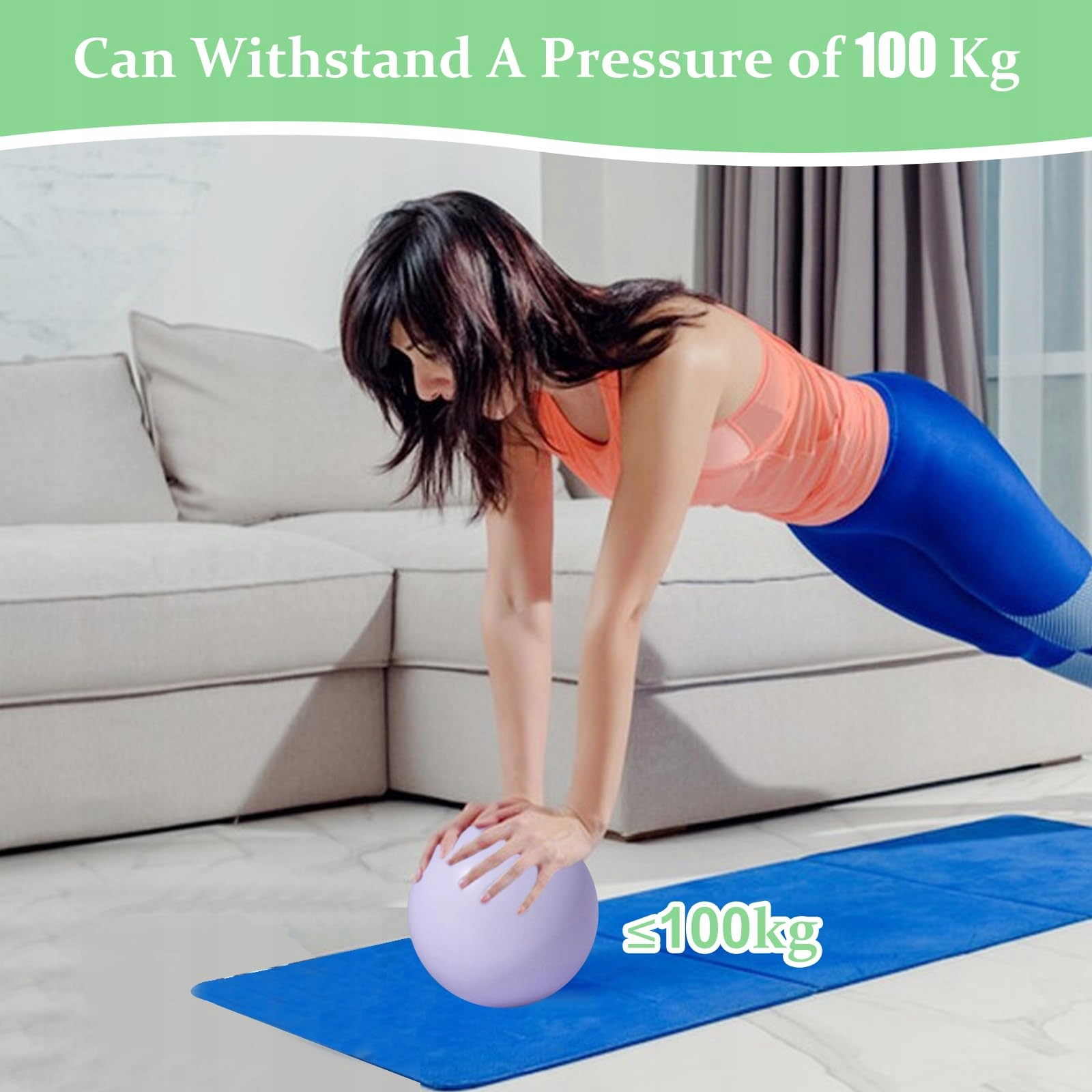 SENLINLIN Zestaw 3 Piłek Pilates 25cm Antypoślizgowe Do Jogi i Fitness — miniatura 6