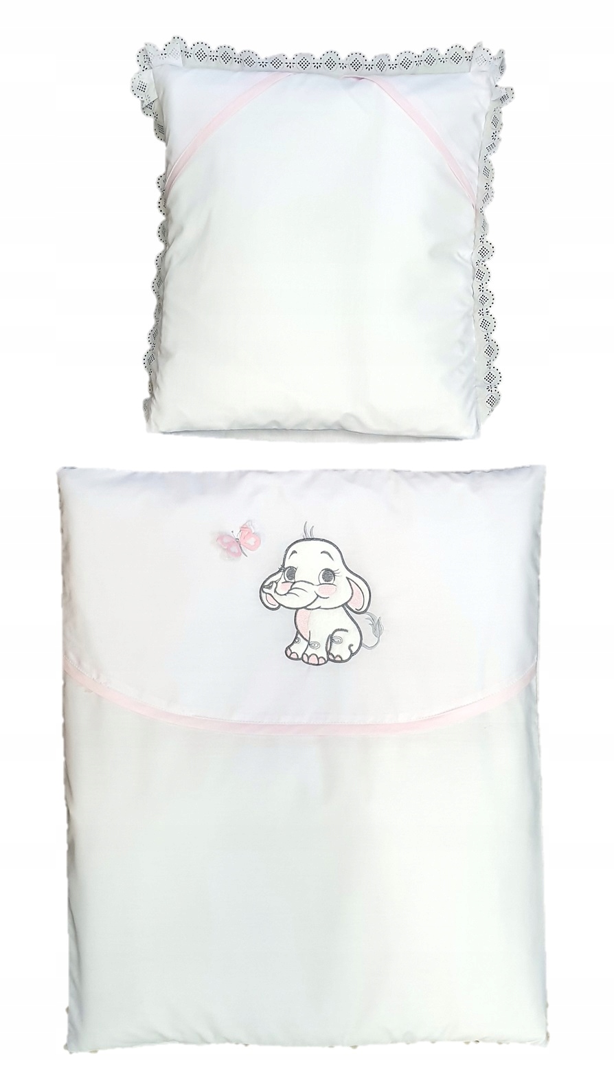 BIAŁA pościel poszewki wózek, kołyska CHRZEST Liczba elementów 2