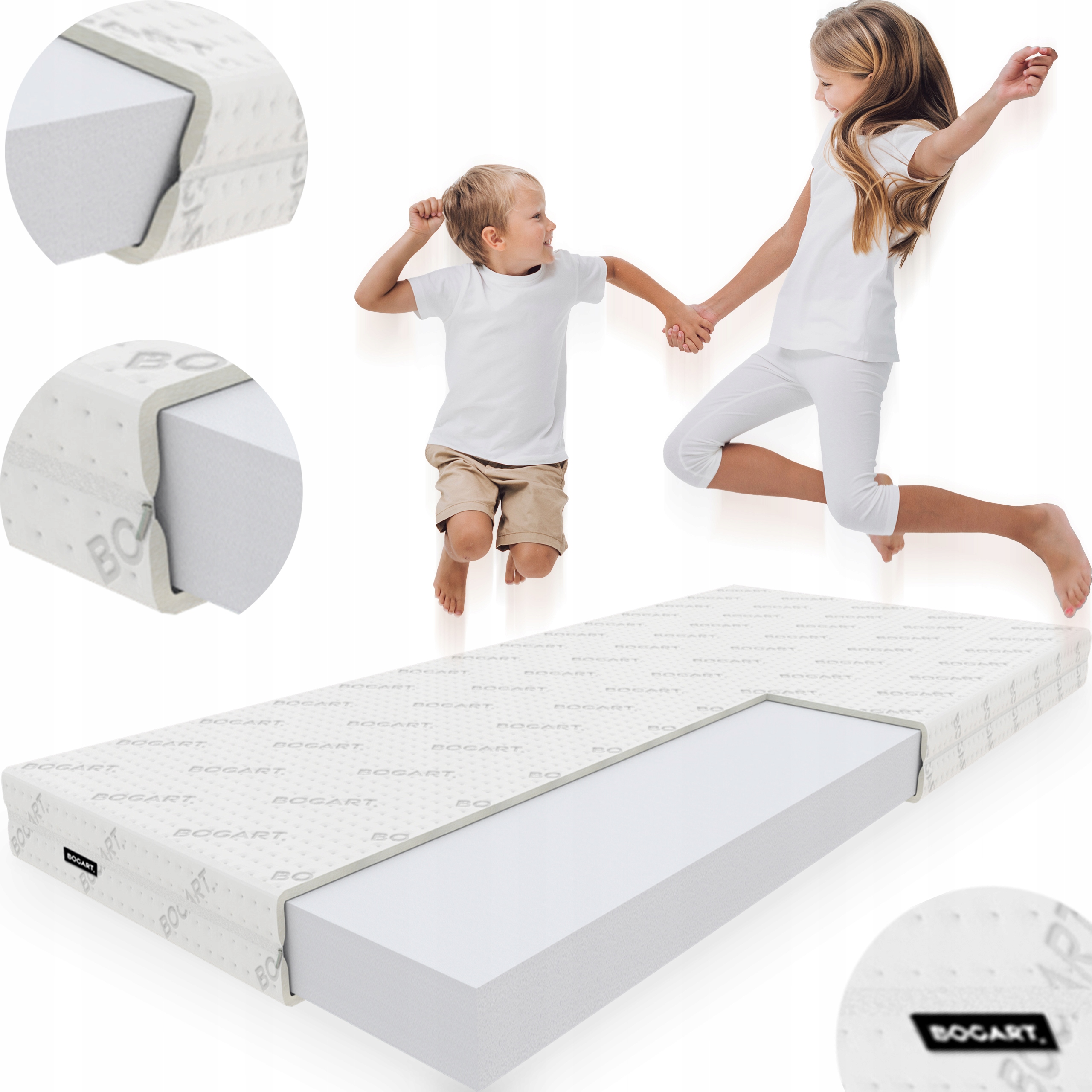 MATERAC PIANKOWY 80x180 dziecięcy MŁODZIEŻOWY PIANKA pokrowiec zdejmowany