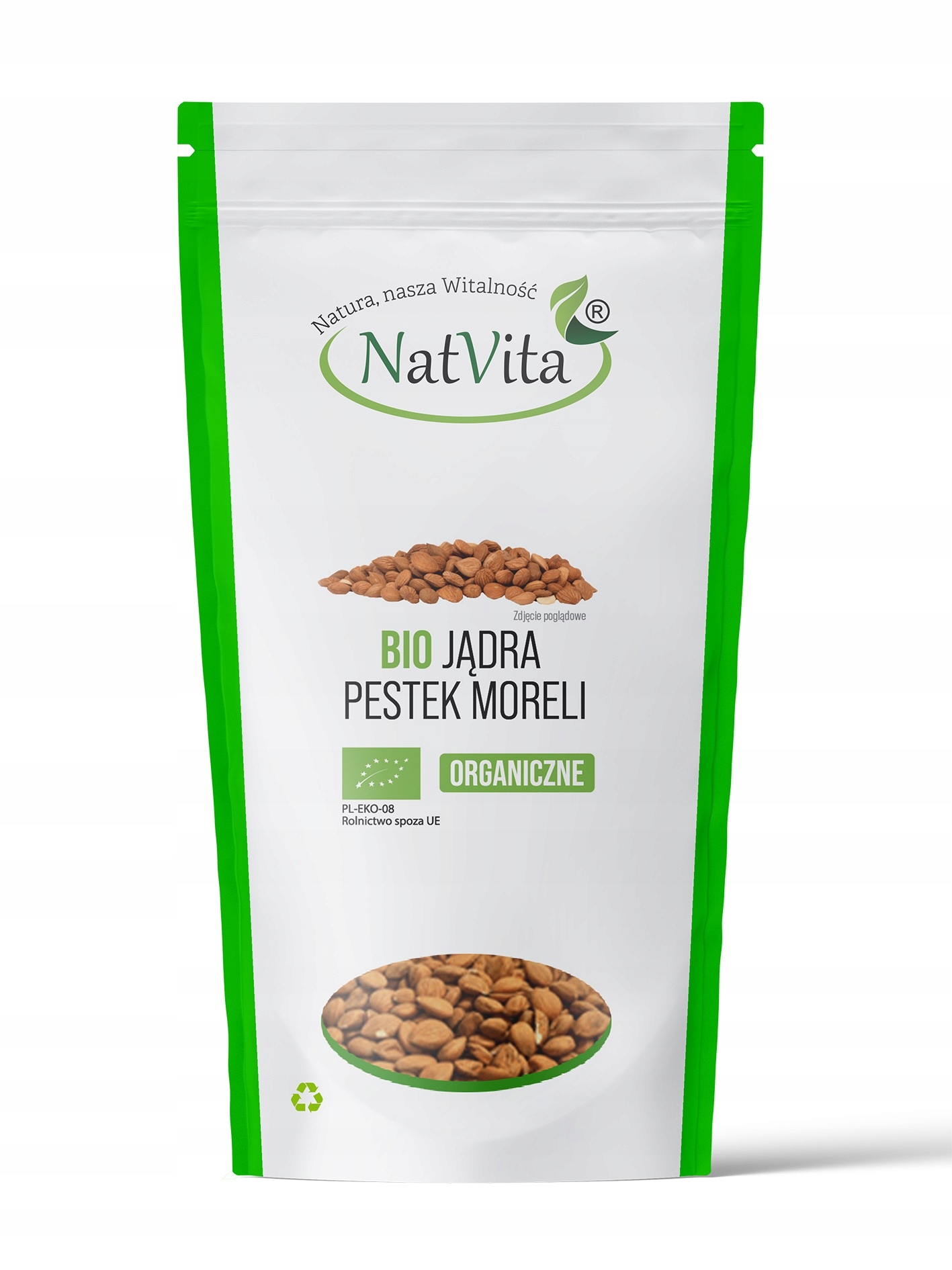 Pestki Moreli Bio Jądra Ekologiczne Naturalne Amigdalina 1000g NatVita