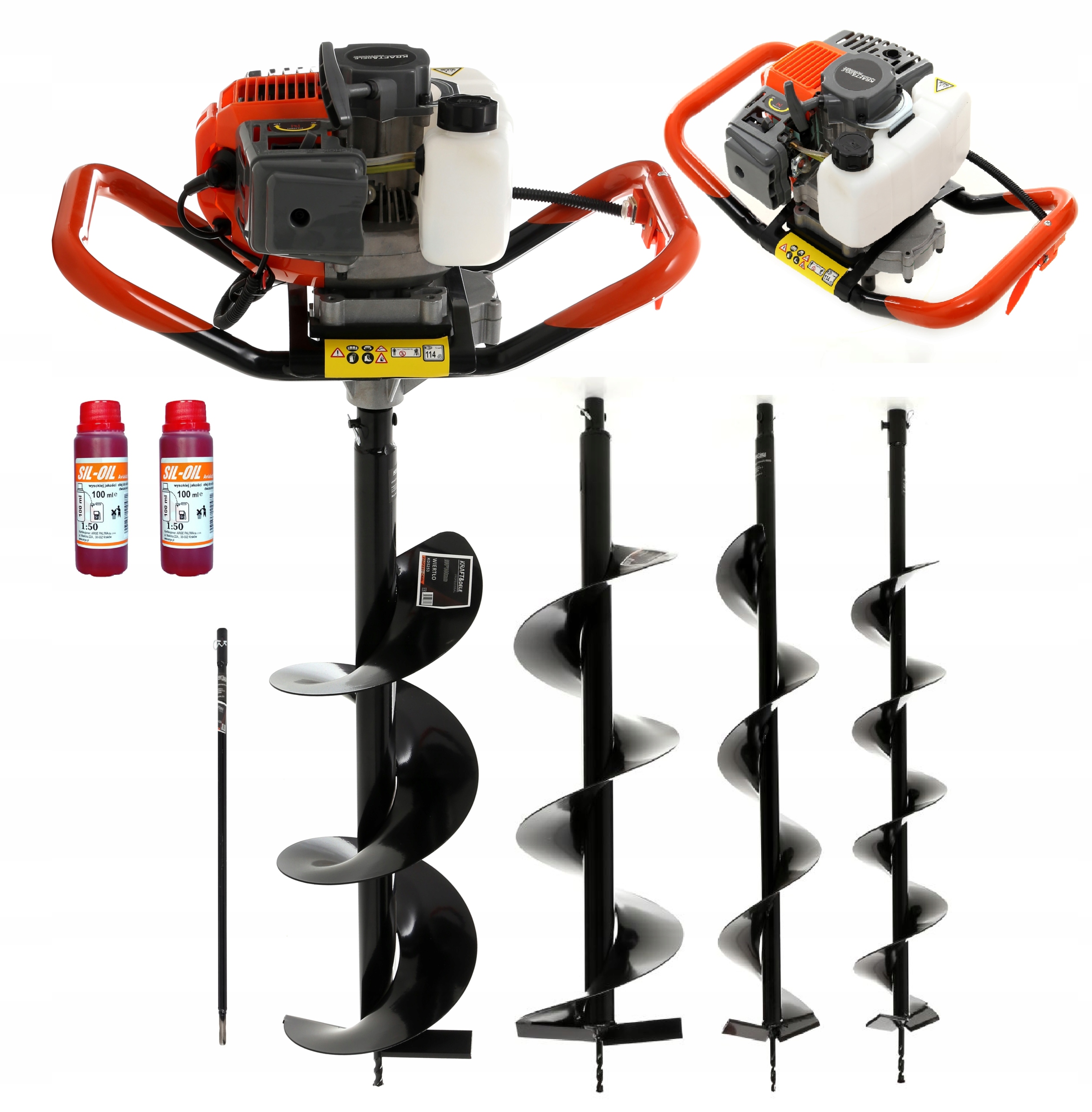 WIERTNICA SPALINOWA GLEBOWA KRAFT 6KM + 3 WIERTŁA