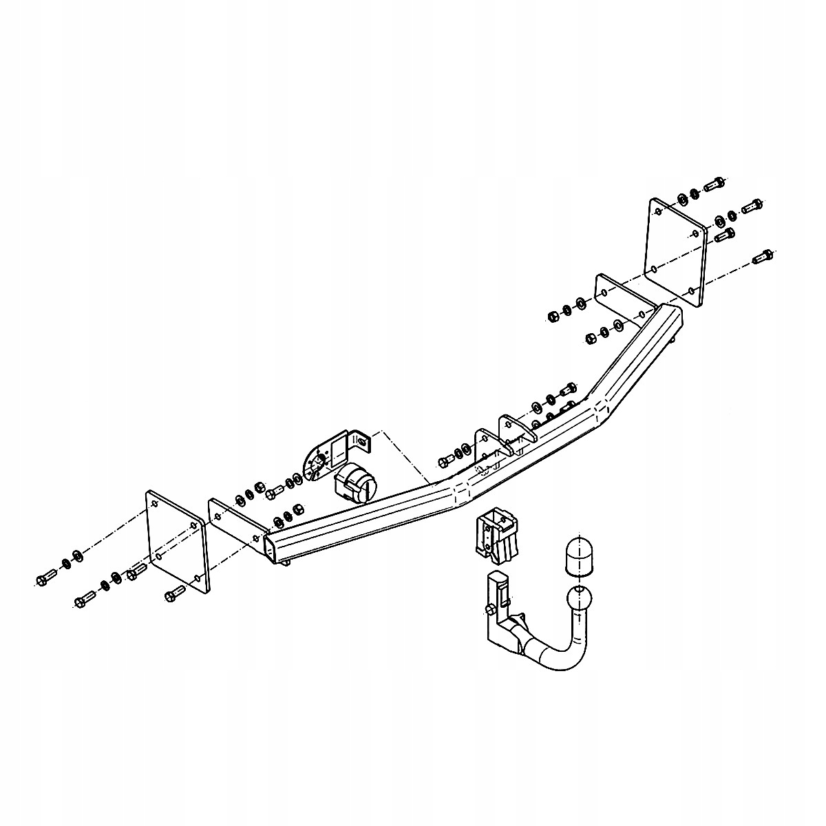 Hak holowniczy Wypinany do Kia Rio 3 III UB HTB 11-17 MODUŁ 13 PIN GRATIS Producent Steinhof