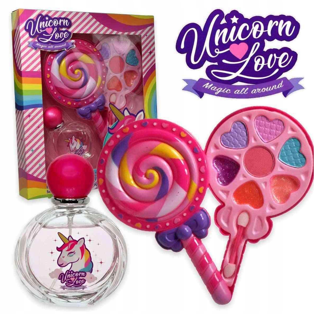 Unicorn Love Pro Děti Edp 50 ml paletka lesků 6 ks