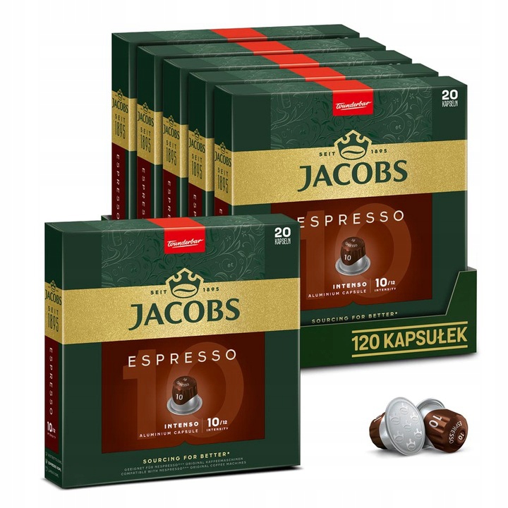 Kapsułki Jacobs Espresso 10 do Nespresso(r)* 120 kapsułek 6 opakowań