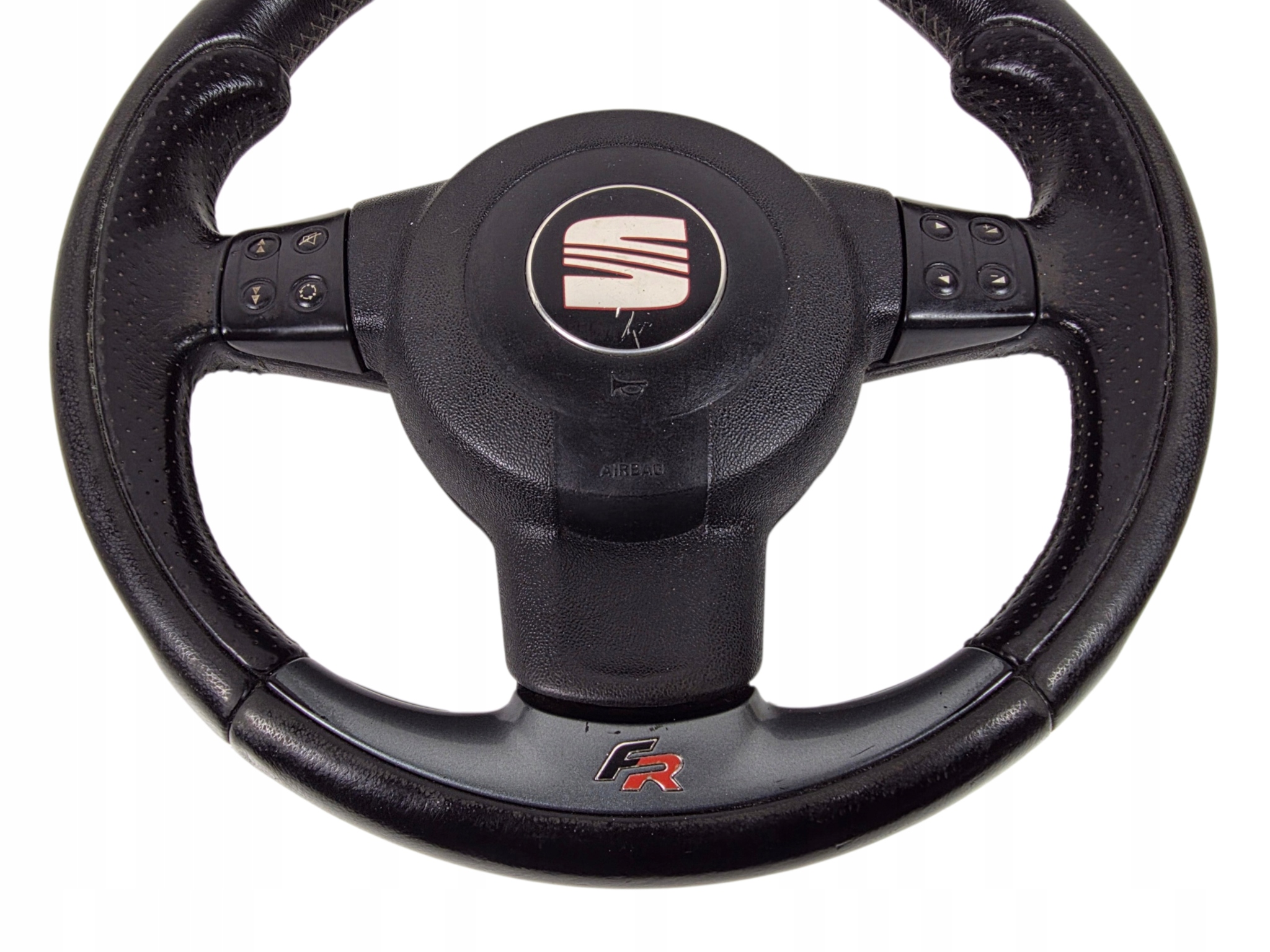 SEAT LEON 2 II FR 2007 steering wheel, leather + airbag ORG. KOMPLET