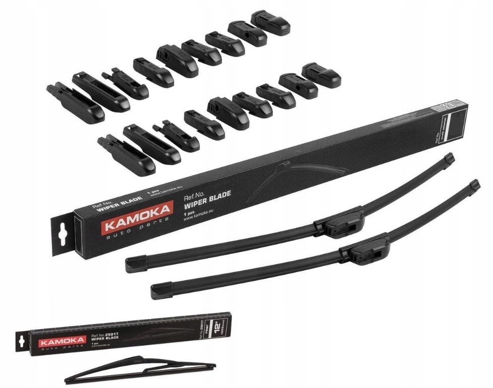 Komplet 3X Wycieraczki Przód Tył Płaskie Kamoka Kia Venga Yn