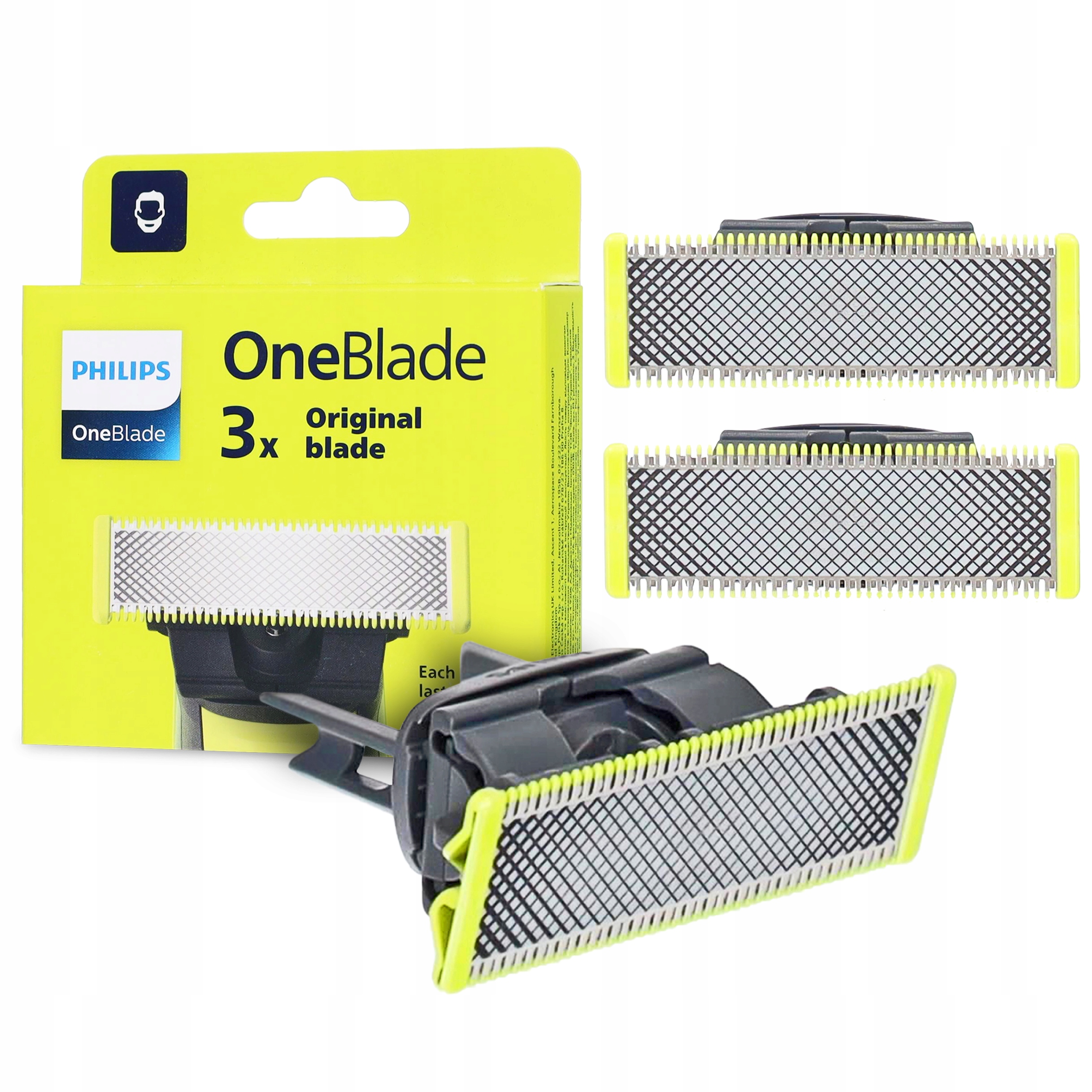 3x Čepele holicího strojku Philips OneBlade QP230/50 Originál