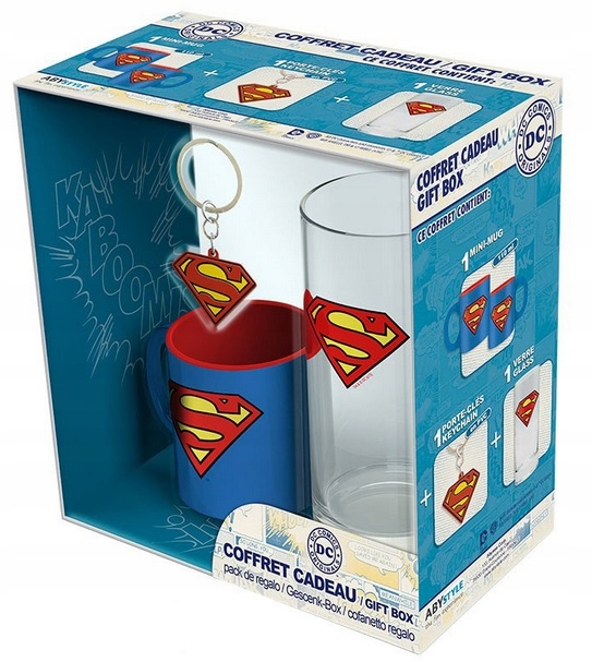 SUPERMAN Kubek Szklanka Brelok DC COMICS PREZENT