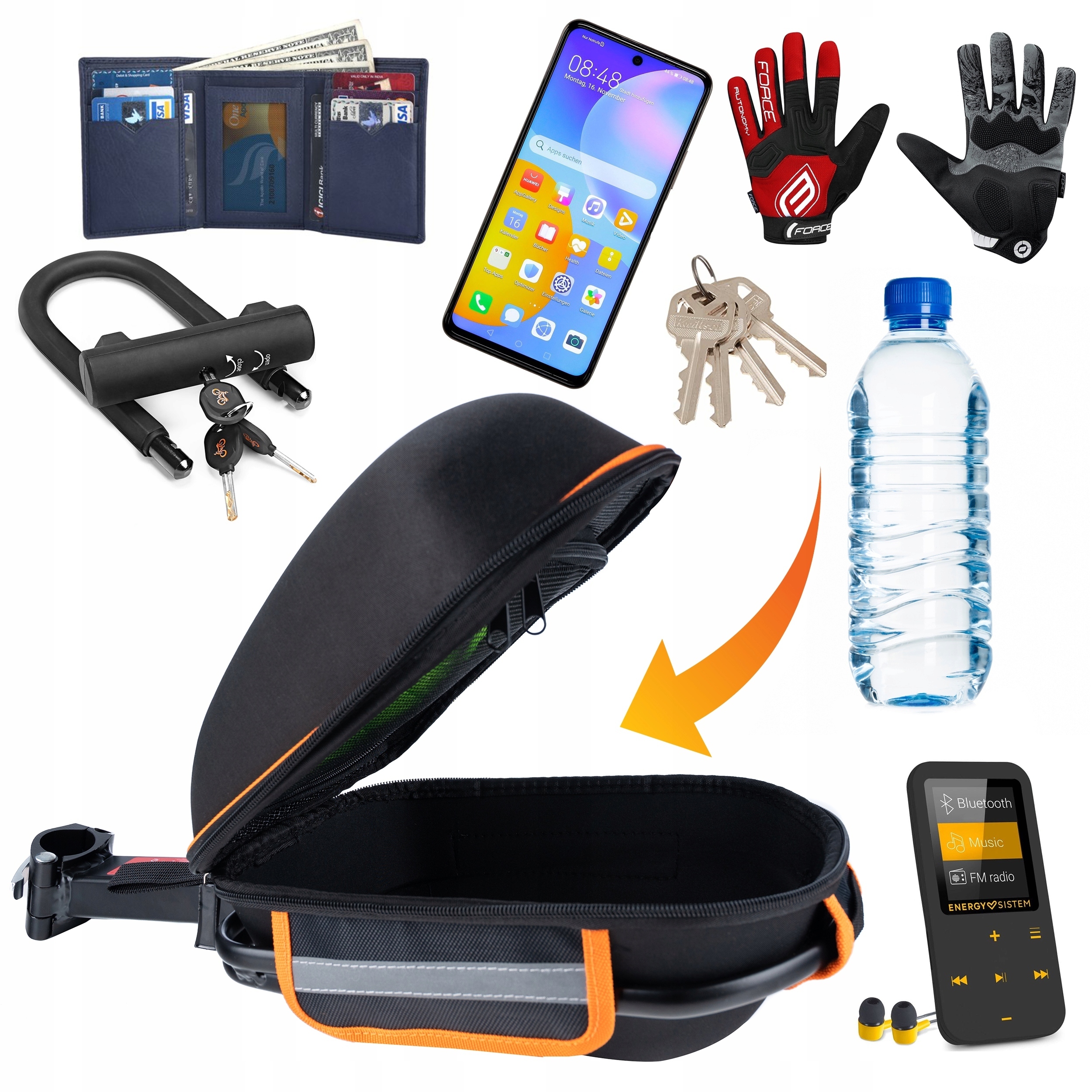 Sakwa Torba Rowerowa Na Rower Zapinana + Bagażnik Do Sztycy Pokrowiec Rodzaj tylna