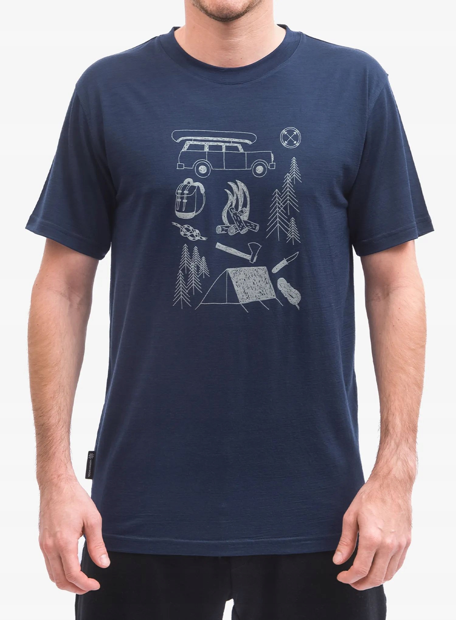 Merino tričko Sensor Merino Active Outside Tee Ss deep blue S