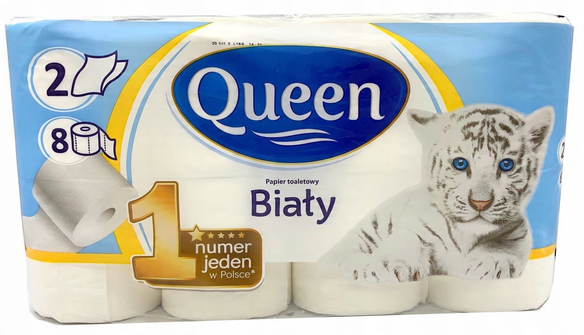 

Papier toaletowy Queen Biały 2 warstwowy 8 rolek