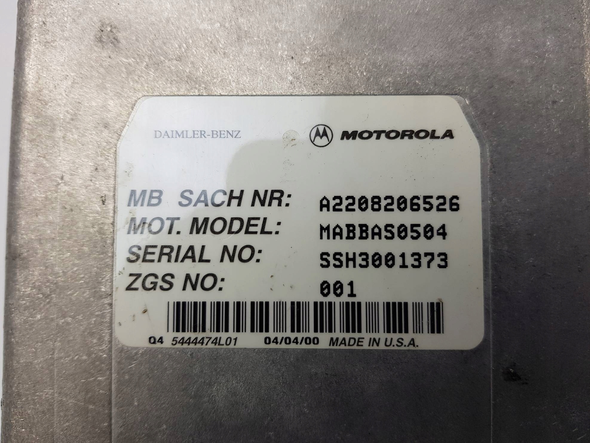 modulo GATEWAY A2208206526 MERCEDES - BENZ CL 500