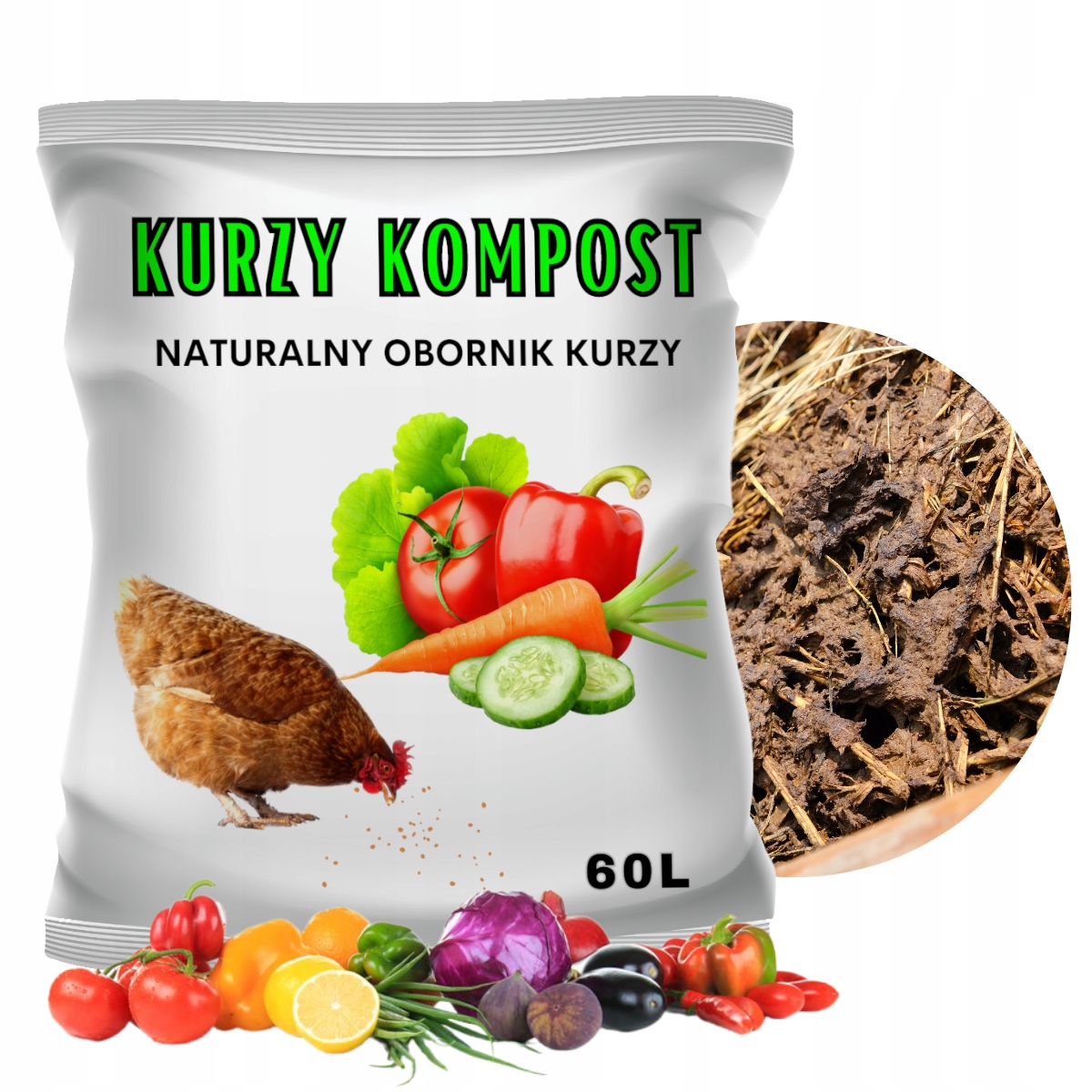 

Obornik Kurzy Ekologiczny Kompostowany 60L Eko