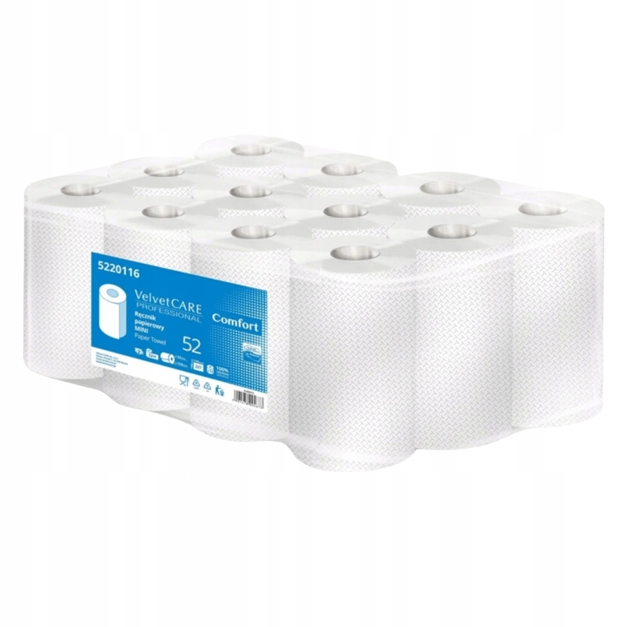Papírový ručník Velvet 227 listů 52 m celulóza 12 kusů ručníků