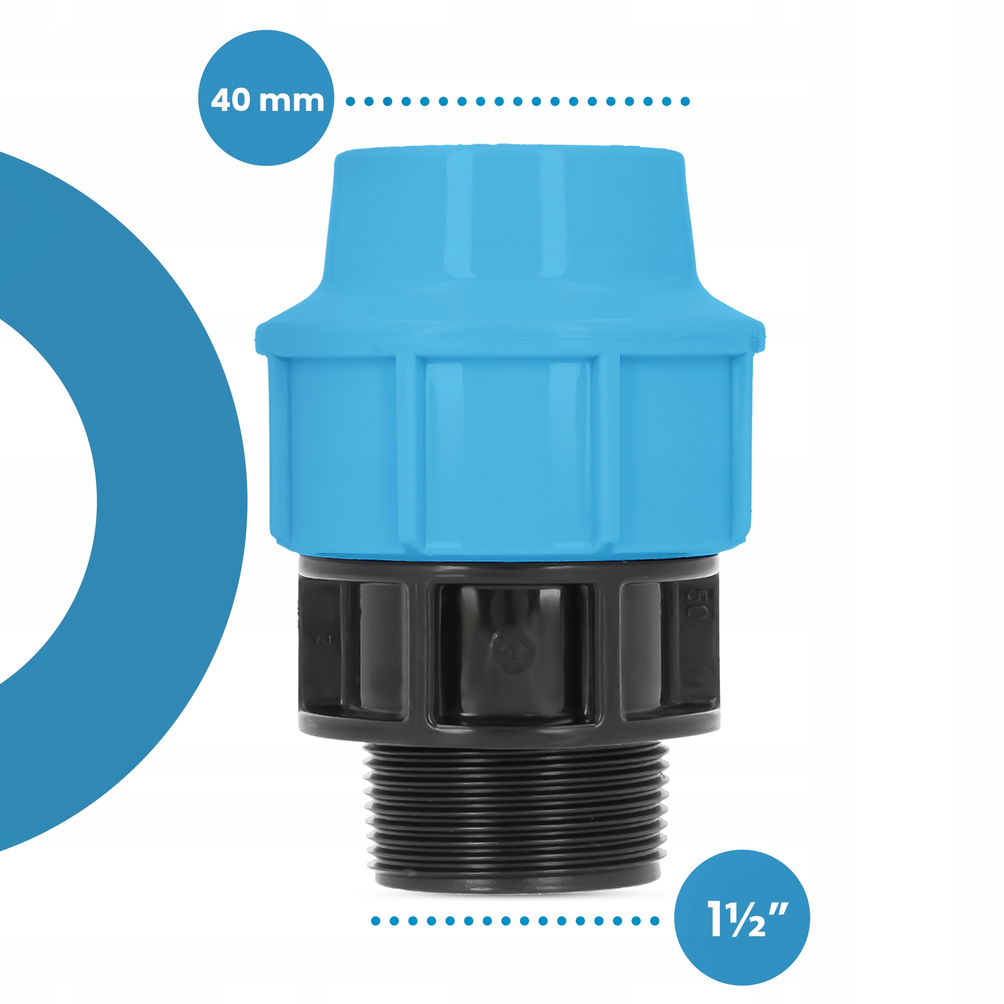Złączka PE 40x3/2 GZ (1 1/2) Kształtka PN16 SKRĘCANA Rur Wodociągowa Złącze EAN (GTIN) 5905159967233
