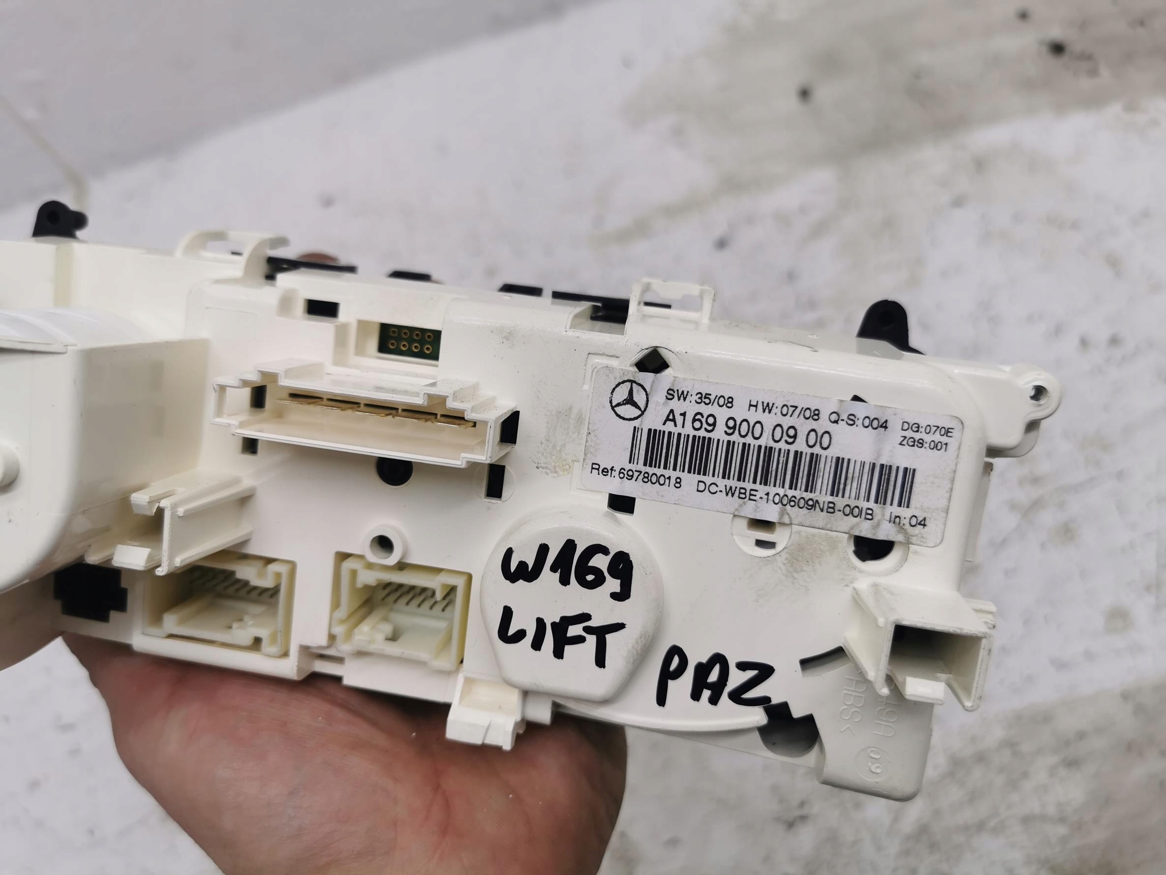 Unite commande clima MERCEDES A-KLASA W169 LIFT EU