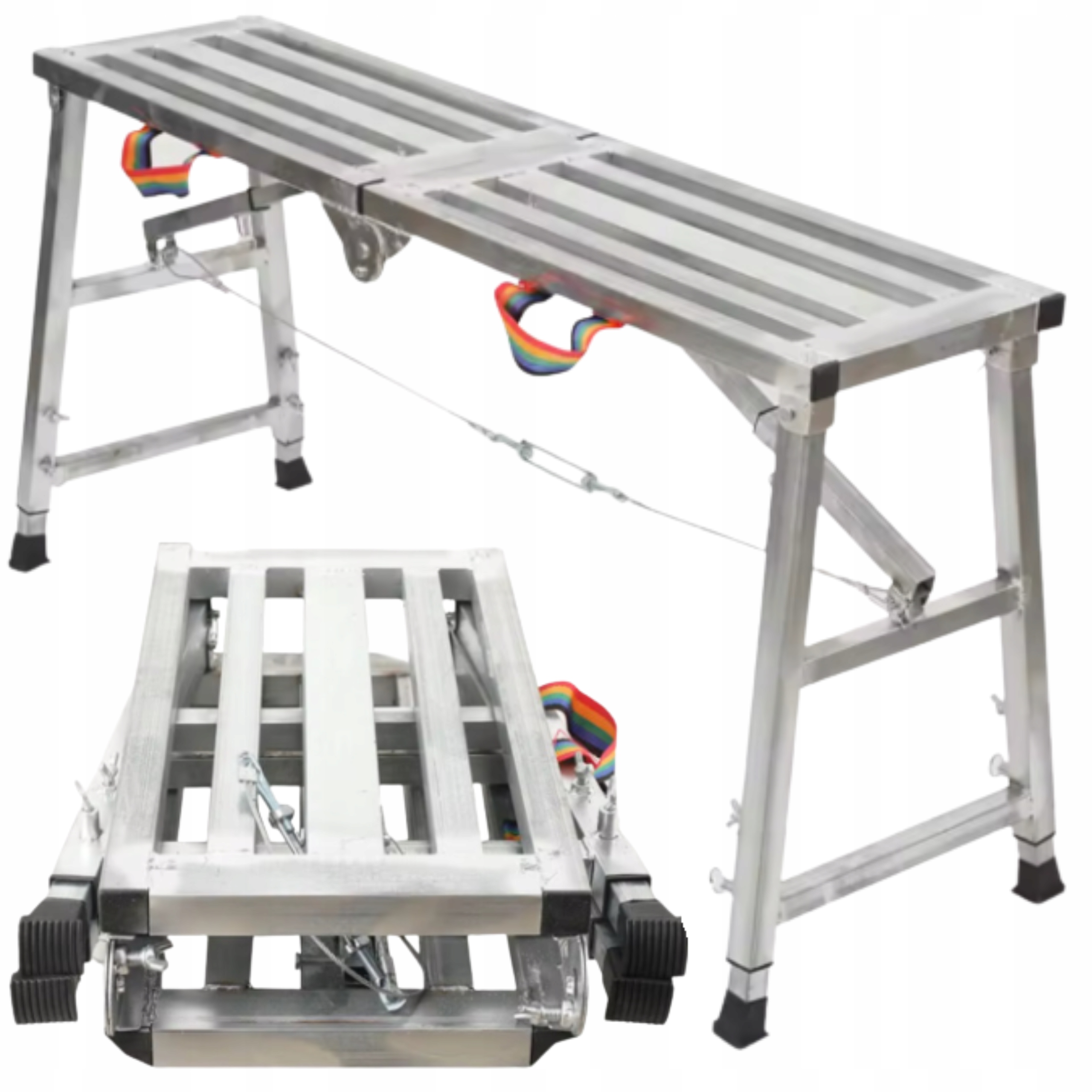 Plošina pracovní plošina nastavitelná 60-90 cm, skládací, 200 kg, stavební