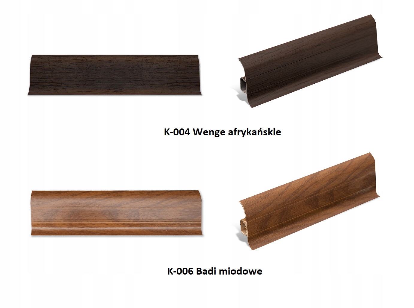 LISTWA PRZYPODŁOGOWA PODŁOGOWA Z GUMKĄ WYS. 60mm Szerokość 20 mm