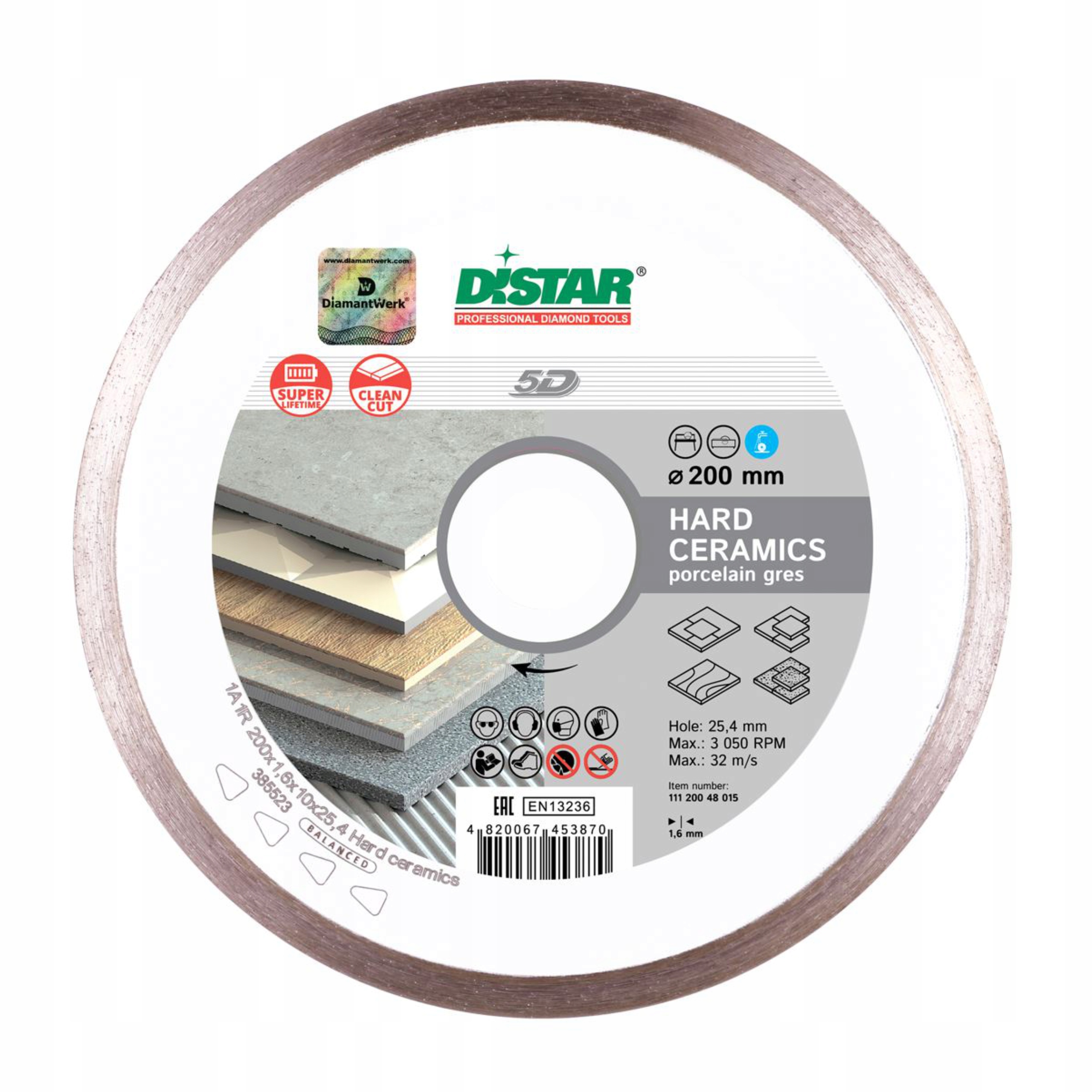 

Distar Hard Ceramics Tarcza diamentowa gres 125 mm