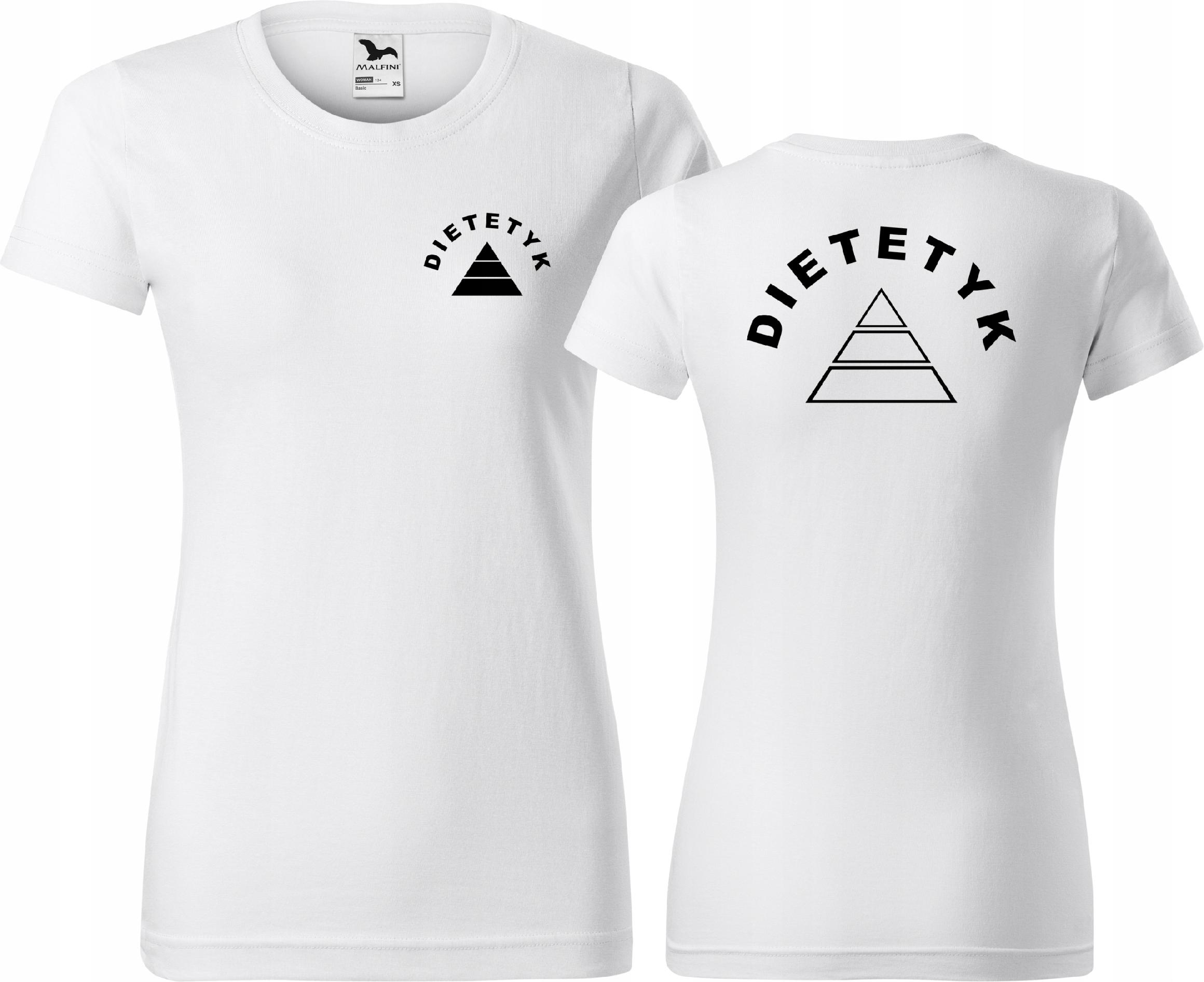 

Wygodna damska koszulka medyczna Dietetyk r. XL