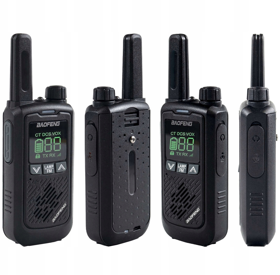 2xBAOFENG BF-T17 Walkie-Talkie PMR Łoki Toki Wbudowana Bateria Maksymalny zasięg 10 km