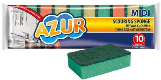 

Zmywaki kuchenne 10 sztuk Azur Midi Wielokolorowe