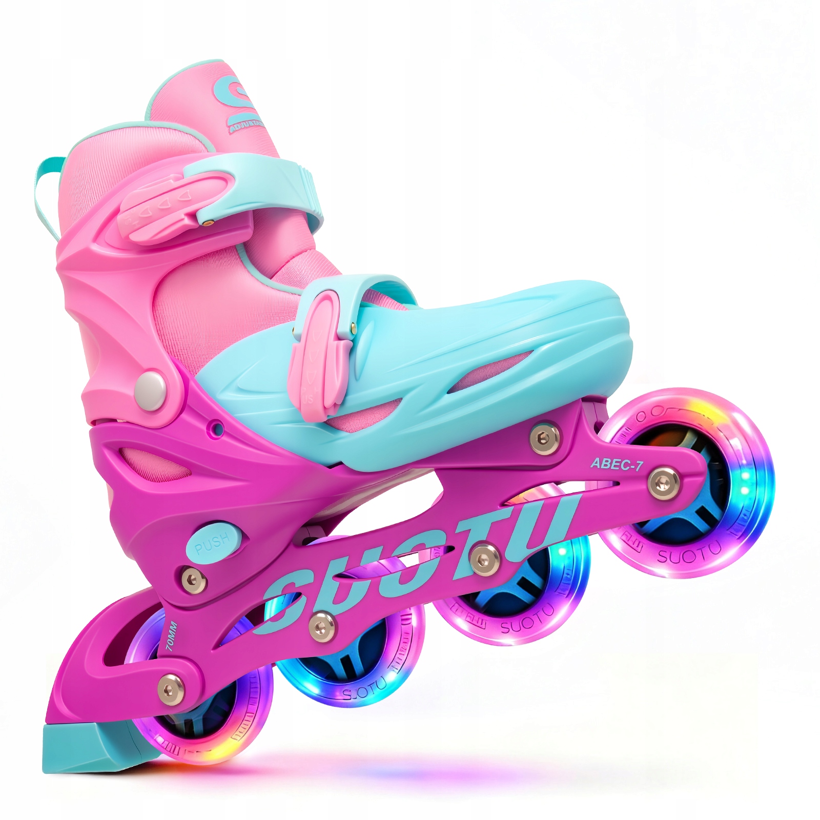 In-line brusle nastavitelné 37–40 Suotu, Led kolečka, dvojité přezky