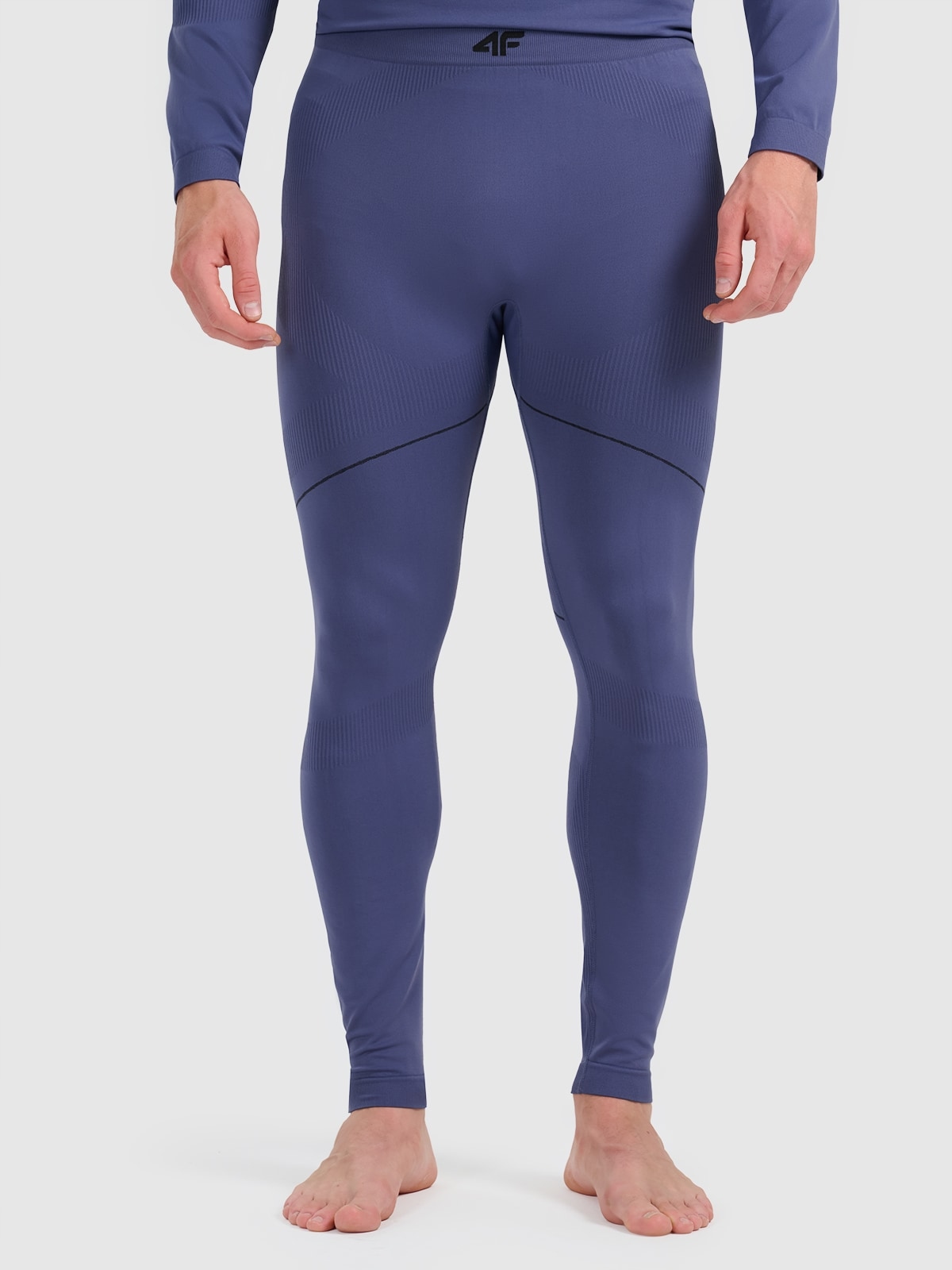 4F bezszwowa bielizna termoaktywna legginsy 4FWAW25USEAM234 niebieski