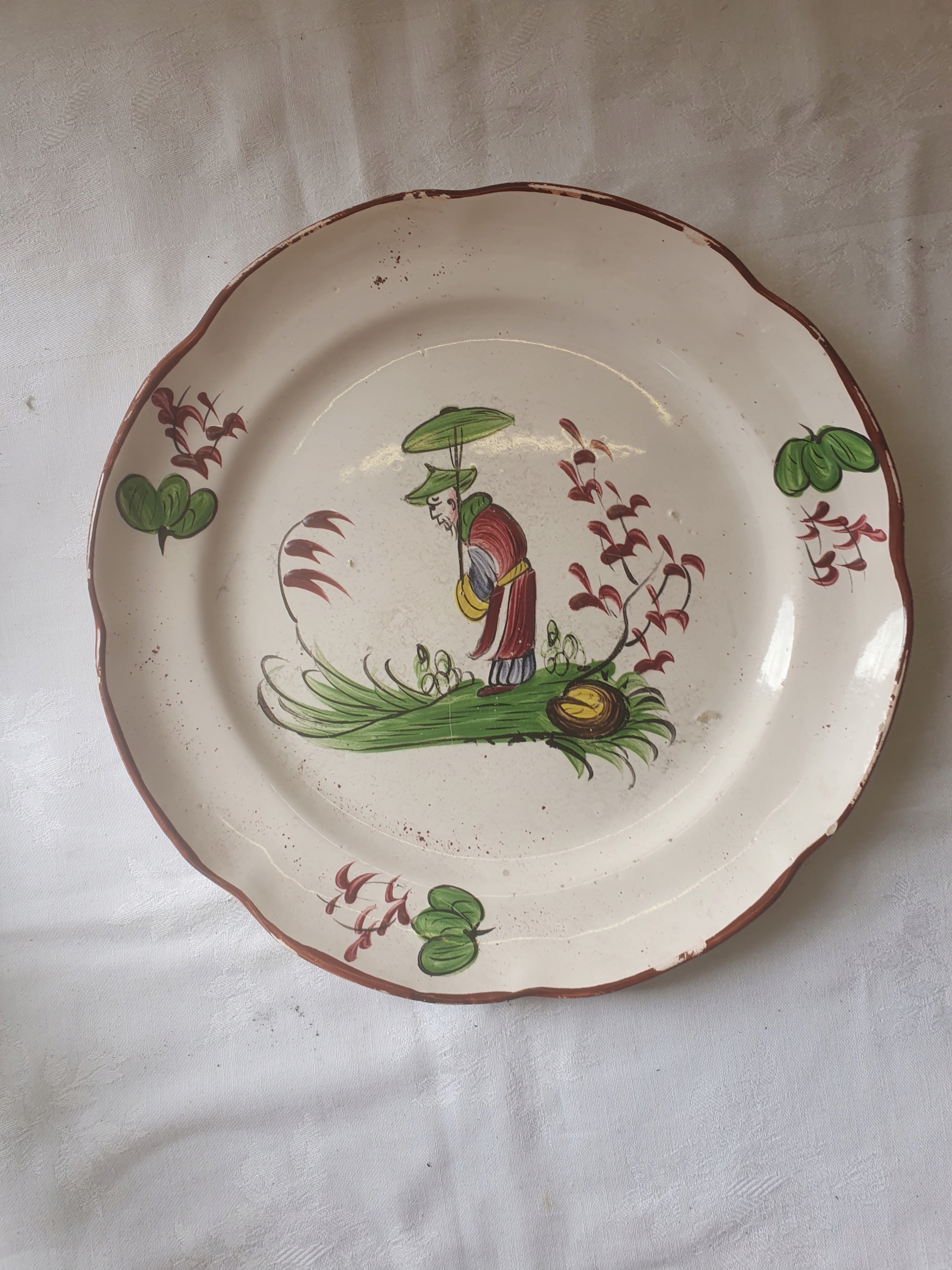 Talerz ceramiczny ręcznie malowany
