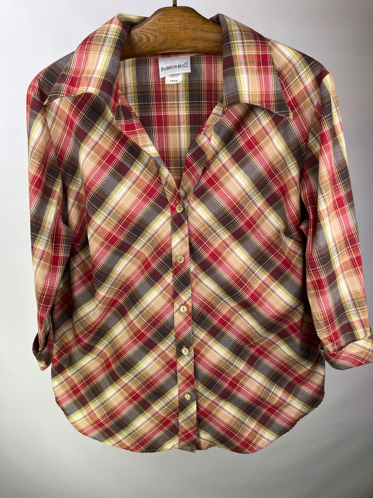 Koszula damska w kratkę FASHION BUG USA 2XL/3XL