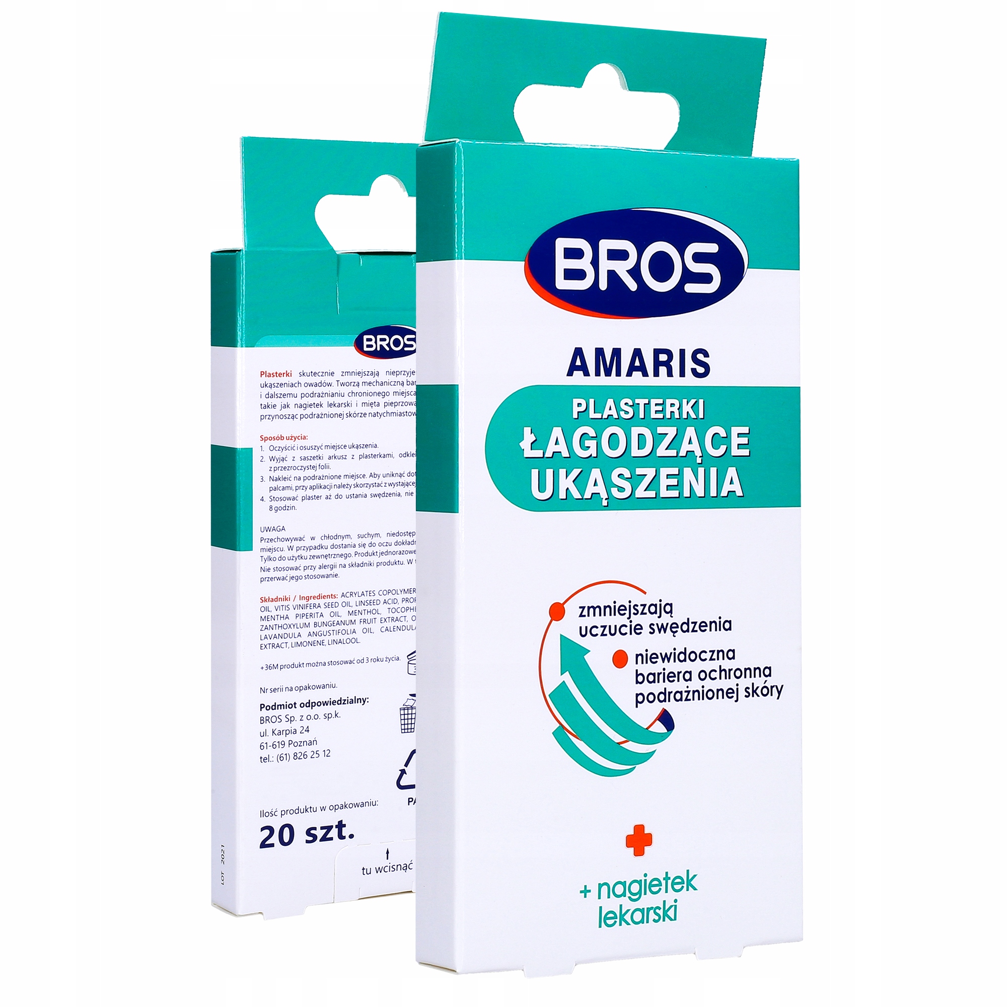 

Plasterki Plastry Łagodzące Ukąszenia Owadów Bros