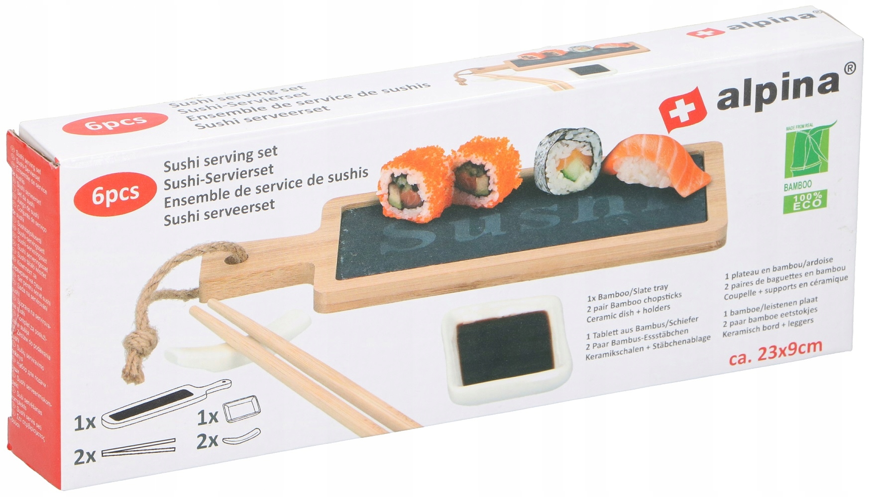 

Zestaw do serwowania Sushi 23x9 cm - Alpina