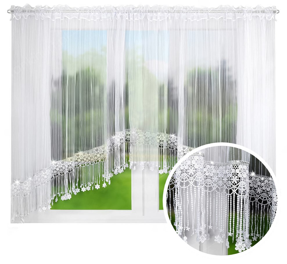

Firana Gotowa Gipiura 30CM Firany do Salonu Łuk