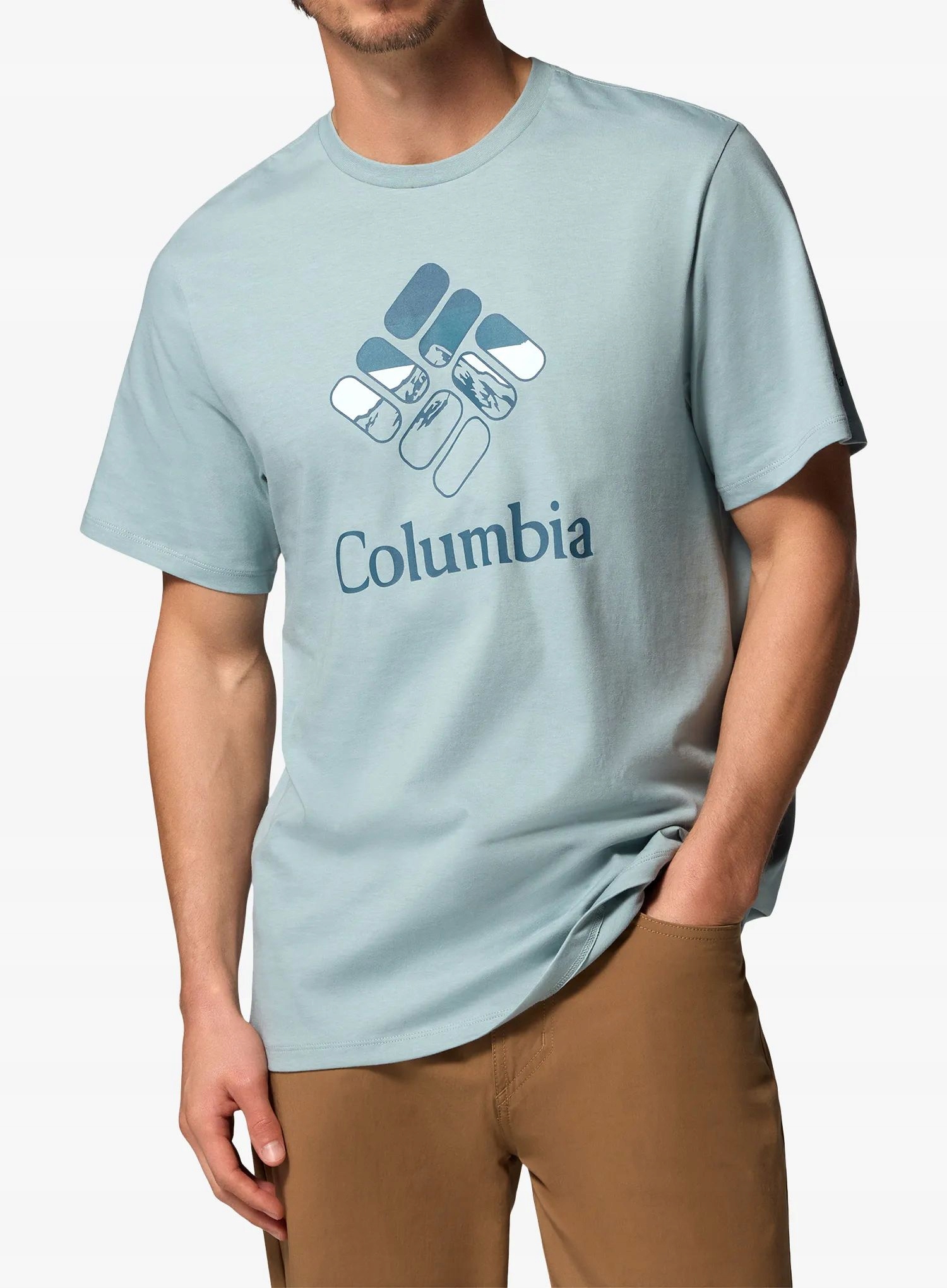 Tričko s potiskem Columbia Csc Seasonal Graphic Tee c.blue Xs