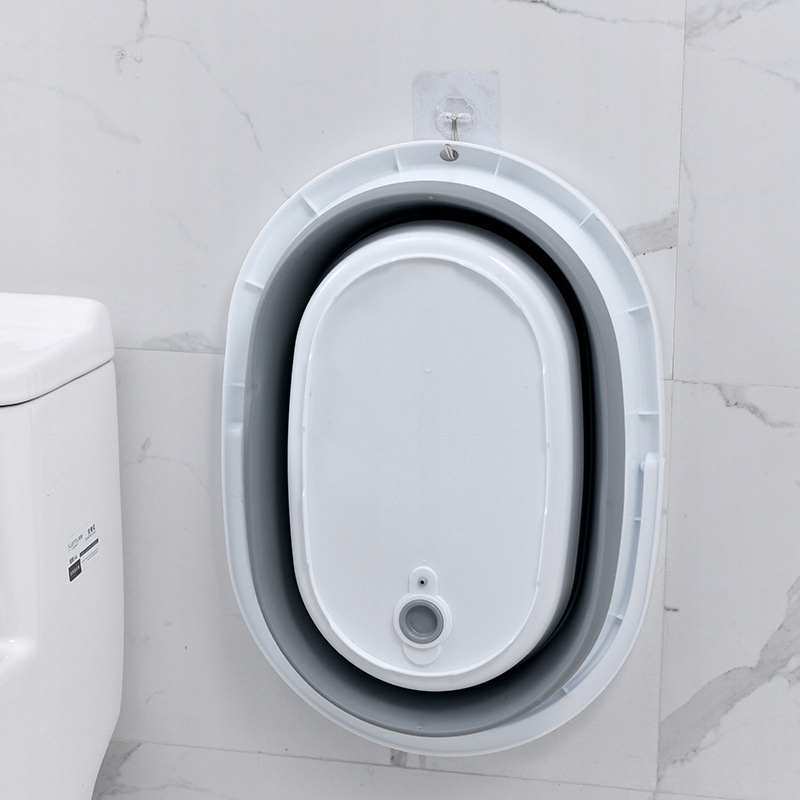 Wiaderko MISKA SKŁADANA SILIKONOWA DUŻA 14L NA MOP Kolor biały