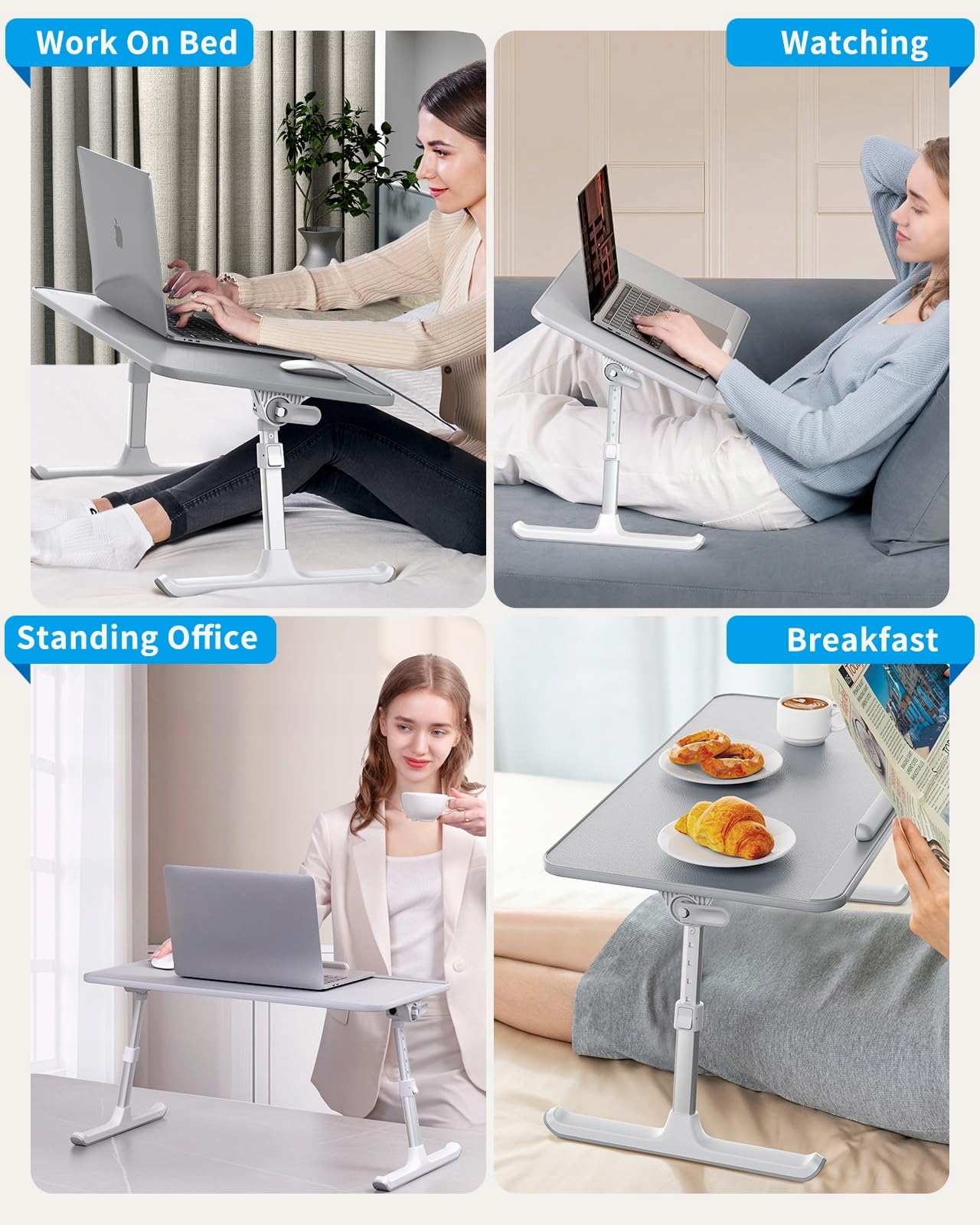 SAIJI STOLIK PODSTAWKA STOJAK REGULOWANY NA LAPTOP 17 CALOWY 60X33CM — miniatura 5