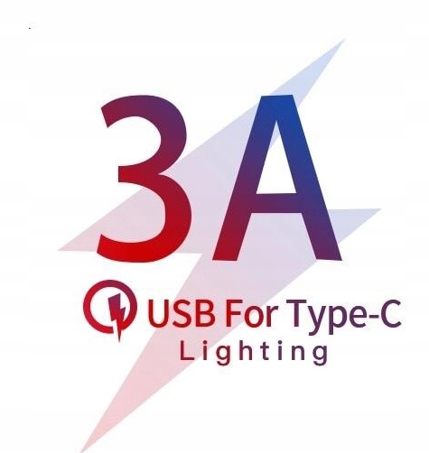 Kabel USB Typ C Quick Charge 3.0 QUOTECH 100 cm 3A Złącza USB - USB typ C