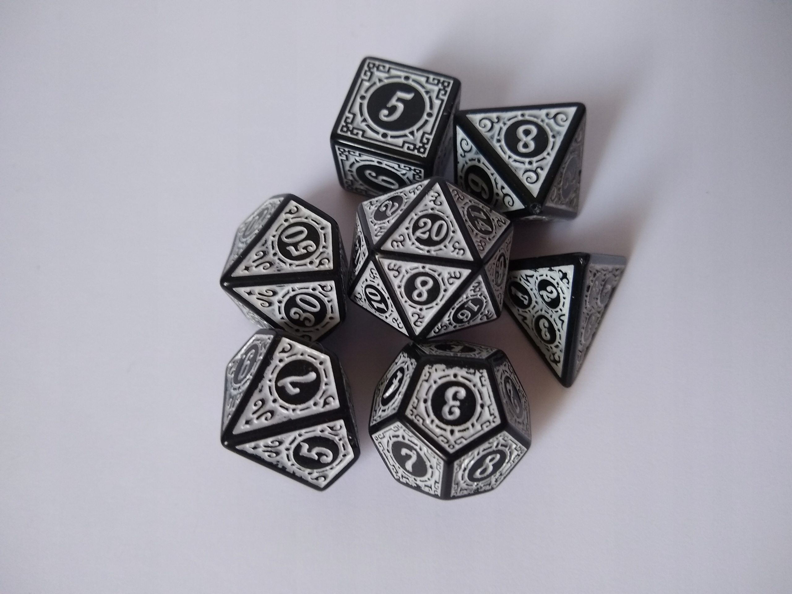 Zestaw kości RPG dice DnD D&D white wyrm Kolor biały