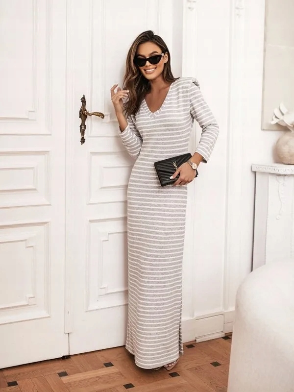 Šaty Cocomore Zafia Stripes šedá Xs