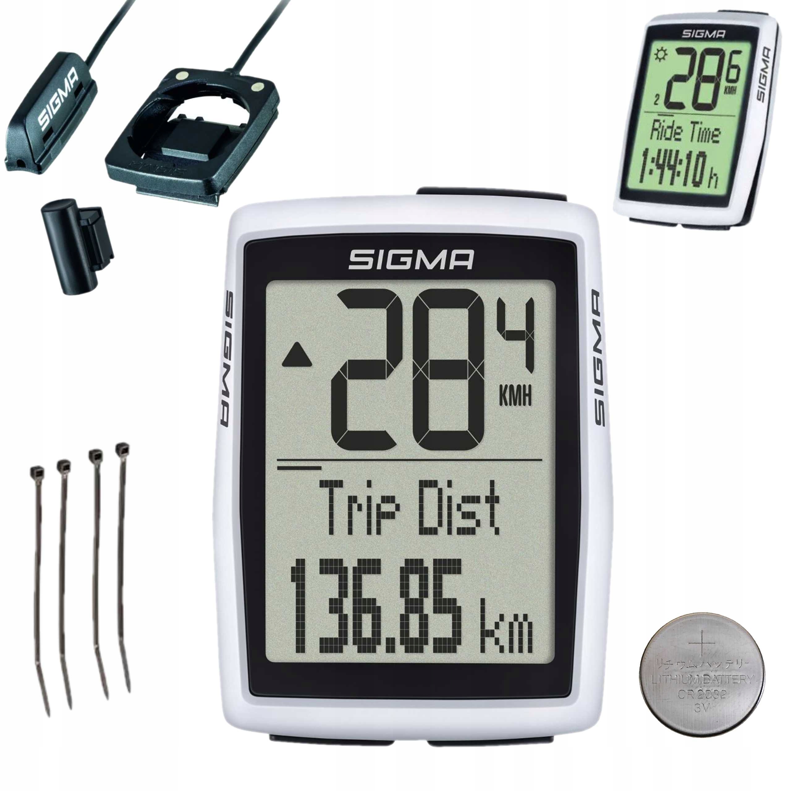 Cyklopočítač Sigma Sport Bc 12.0 Wr Kabelový 12 funkcí podsvícený